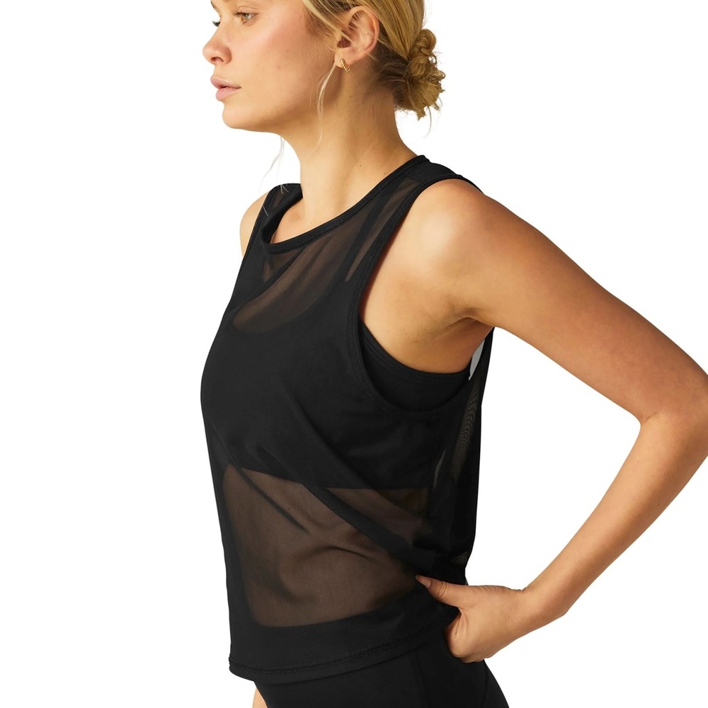 Beyond Yoga Show Off Mesh Tank - Darkest Night